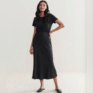 Jenni Kayne Black Silk Maxi Skirt